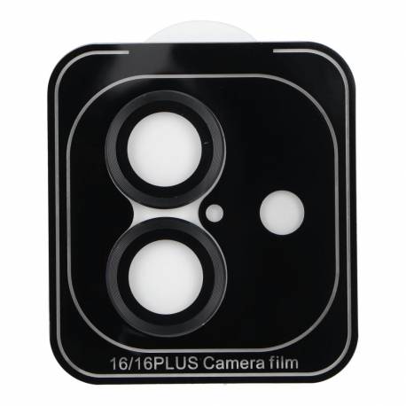 Osłona Aparatu Protector 9H + Aplikator Do Iphone 16 / 16 Plus Czarna