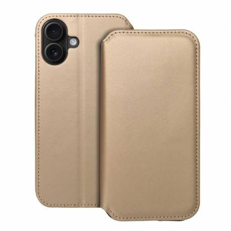 Kabura Dual Pocket Book Do Iphone 16 Plus Złoty