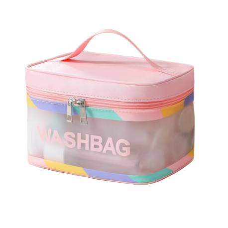 Kosmetyczka Rozkładana Washbag Kuferek Róż Ks74