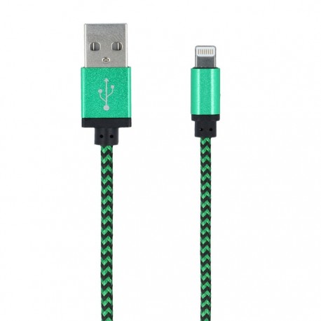 Kabel Lightning USB Forever pleciony zielony