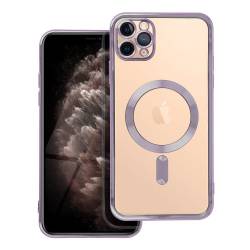 Futerał Electro Mag Cover Kompatybilny Z Magsafe Do Iphone 11 Pro Max Fioletowy