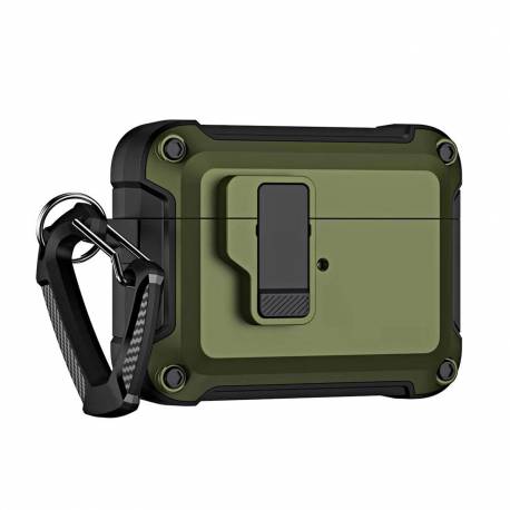 Pro Armour Airpods Case With Hook - Airpods 4 Olive