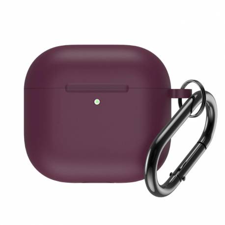 Silicone Airpods Case With Hook - Airpods 4 Burgundy