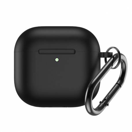 Silicone Airpods Case With Hook - Airpods 4 Black