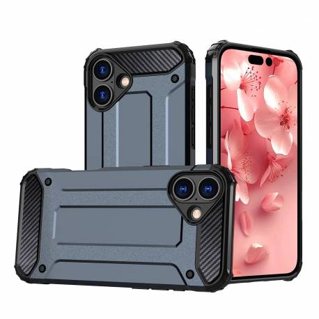 Etui Hybrid Armor Pancerne Na Iphone 16 Plus - Niebieskie