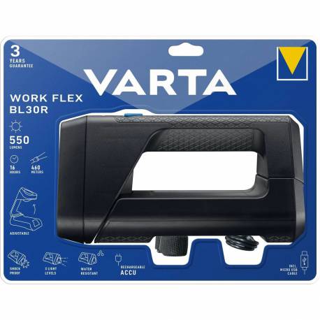 Varta Latarka Led Akumulatorowa Work Flex Bl30R 550Lm 18684