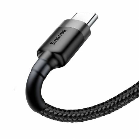 Baseus Kabel Usb Cafule Do Typ C 3A Catklf-Bg1 1 Metr Szaro-Czarny