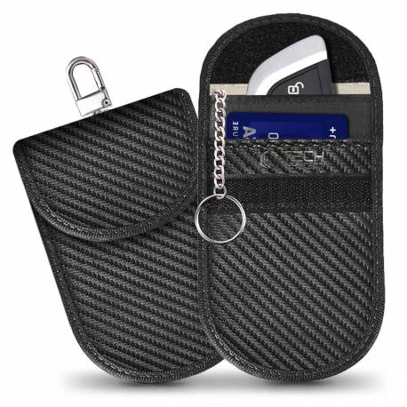 Etui Na Kluczyki Samochodowe Tech-Protect Klr100 Blokujące Rfid- Czarne - Carbon
