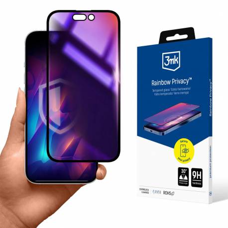 Prywatyzujące Szkło Hartowane 3Mk Rainbow Privacy Na Apple Iphone 15
