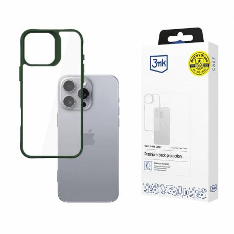 Etui 3Mk Satin Armor Case+ Green Na Apple Iphone 16 Pro Max - Przezroczyste