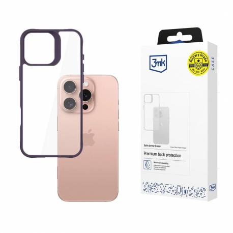 Etui 3Mk Satin Armor Case+ Purple Na Apple Iphone 16 Pro - Przezroczyste