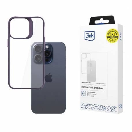 Etui 3Mk Satin Armor Case+ Purple Na Apple Iphone 15 Pro - Przezroczyste