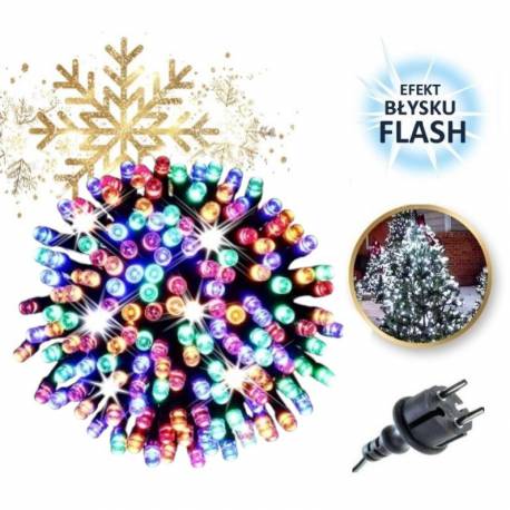 Światełka Lampki Led 300 Multikolor, Flash Biały 7770