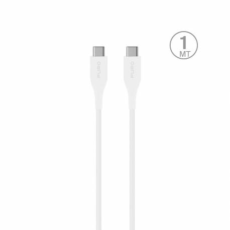 Kabel Puro Plain Usb-C - Usb-C 2A 1M - Biały