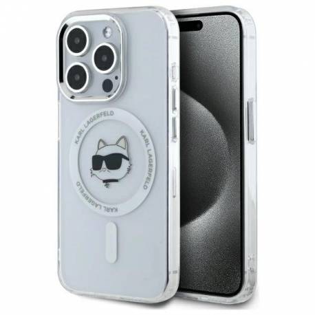 Etui Karl Lagerfeld Iml Metal Choupette Head Magsafe Na Iphone 15 Pro - Białe