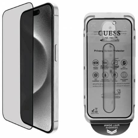 Szkło Hartowane Prywatyzujące Guess Screen Protector Privacy 2.5D Outline Na Iphone 16 Pro