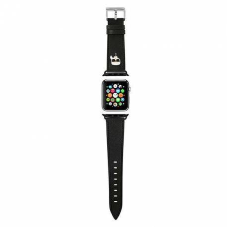 Pasek Karl Lagerfeld Saffiano Karl Head Na Apple Watch 42/44/45Mm - Czarny