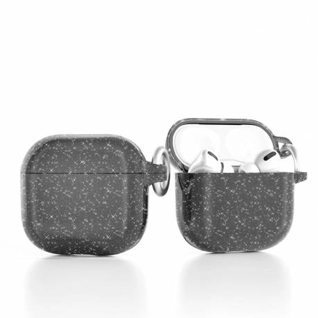 Etui Brokatowe Na Airpods 4 - Czarne