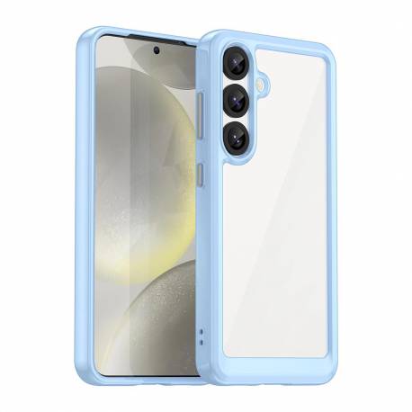 Etui Silikonowe Outer Space Case Z Żelową Ramką Do Samsung Galaxy S25 - Niebieskie