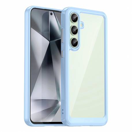 Etui Silikonowe Outer Space Case Z Żelową Ramką Do Samsung Galaxy S24 Fe - Niebieskie