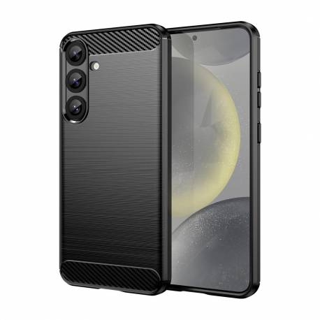 Etui Silikonowe Carbon Case Do Samsung Galaxy S25+ - Czarne