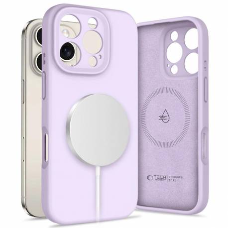 Etui Tech-Protect Liquid Silicone Magsafe Na Iphone 16 Pro - Fioletowe