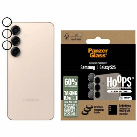 Szkło Hartowane Na Obiektyw Panzerglass Hoops Lens Protector Do Samsung Galaxy S25 Przezroczysty