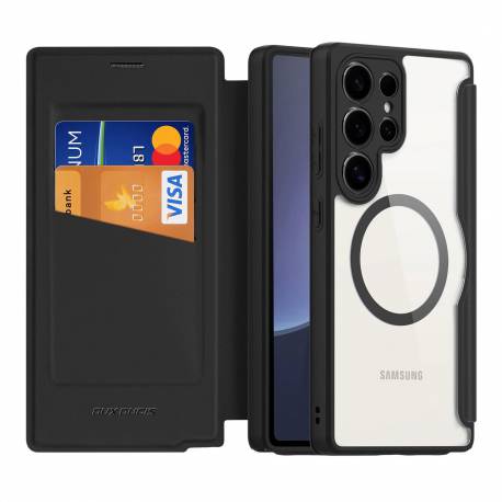 Etui Dux Ducis Skin X Pro Na Samsung Galaxy S25 Ultra Z Magsafe I Portfelem - Czarne