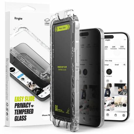 Szkło Prywatyzujące Ringke Easy Slide 2-Pack Na Iphone 15 / 16