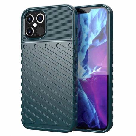 Thunder Case Elastyczne Pancerne Etui Pokrowiec Iphone 12 Pro Max Zielony