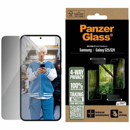 Szkło Prywatyzujące Panzerglass Eco Matrix Ultra-Wide Fit Do Samsung Galaxy S25