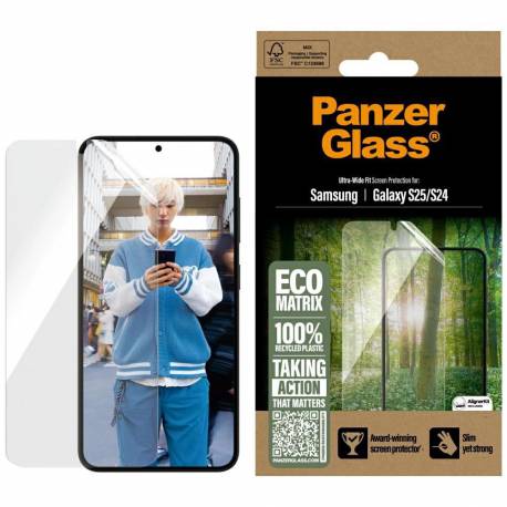 Szkło Hartowane Panzerglass Eco Matrix Ultra-Wide Fit Do Samsung Galaxy S25
