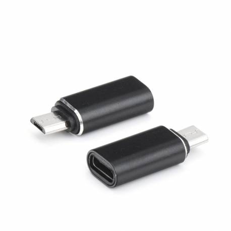 Adapter Typ C (Żeński) Do Micro Usb (Męski) Czarny