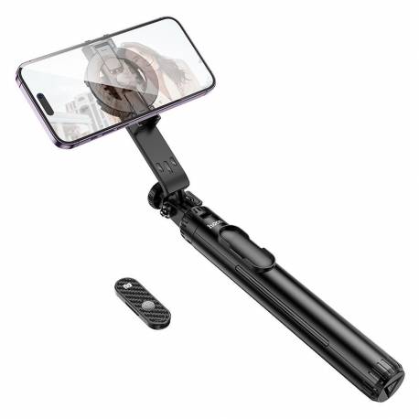 Hoco Uchwyt Selfie Magnetyczny Z Pilotem Bezprzewodowym Tripod K25 Czarny