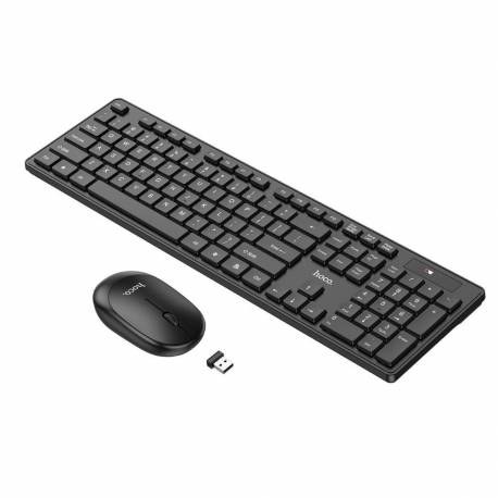 Hoco Bezprzewodowa Klawiatura + Bezprzewodowa Mysz (Zestaw) Gm17 Czarny