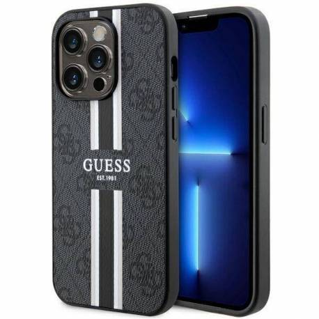Guess Futerał Do Iphone 14 Pro Max Kompatybilny Z Magsafe Guhmp14Xp4Rpsk (4G Printed Stripes) Czarny