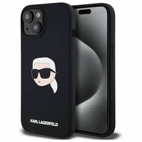 Karl Lagerfeld Futerał Do Iphone 15 Kompatybilny Z Magsafe Klhmp15Sskhpplk (Sil Kl Head Print) Black