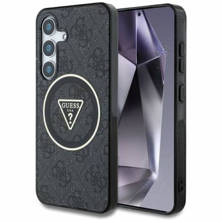 Guess Futerał Do Samsung S25 Plus Guhms25Mhg4Prtgk (Magnetic Iml Metal Glitter 4G Circle Triangle) Czarny