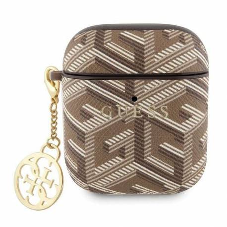 Guess Futerał Do Apple Airpods 1/2 Gua2Pgce4Cw (Gcube Charm) Brązowy