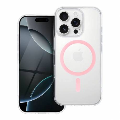 Drop Glue Colorful Ring Mag Cover Kompatybilny Z Magsafe Pasuje Do Iphone 11 Różowy