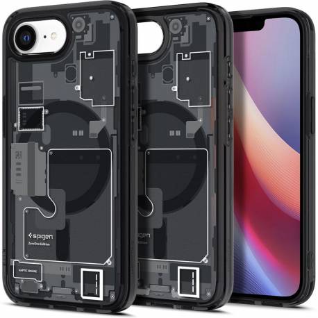 Spigen Futerał Ultra Hybrid Mag Kompatybilny Z Magsafe Do Iphone 16E 2025 Zero One Black