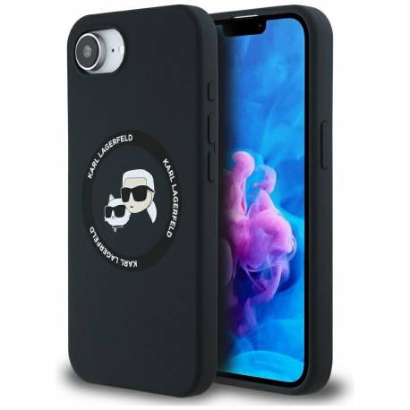 Karl Lagerfeld Futerał Do Iphone 16E Kompatybilny Z Magsafe Klhmpse4Skchtck (Silicone Double Heads) Czarny