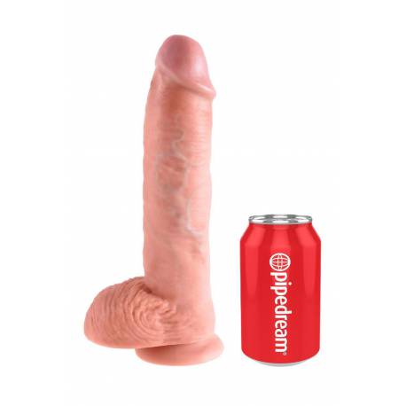 King Cock 10 Inch Cock With Balls Light
