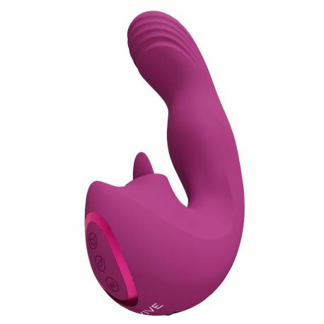 Vive - Yumi - Rechargeable Triple Motor - G-Spot Finger Motion Vibrator And Flickering Tongue Stimulator