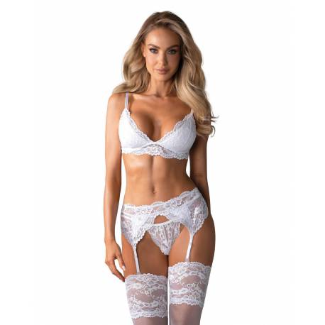 Bielizna-810-Seg-2 Komplet 3-Częściowy Biały S/m