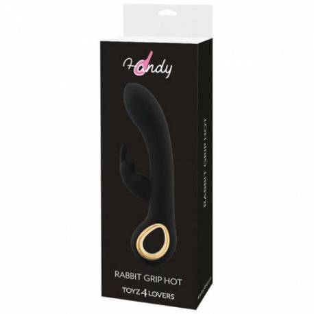 Wibrator-Vibratore Rabbit Riscaldante Handy Rabbit Grip Hot Black