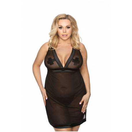 Samara Black Chemise Xxl+ ( Czarna Halka )