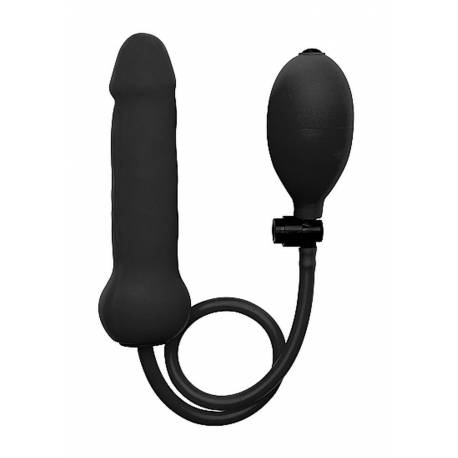 Inflatable Silicone Dong - Black