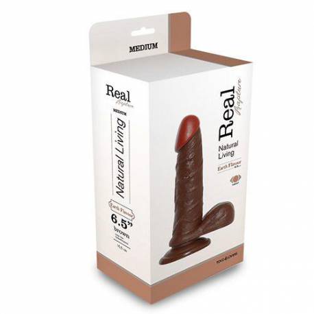 Wibrator-Realistic Vibrator Real Rapture Brown 6.5
