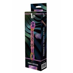 Glamour Glass Ribbed G-Spot Dildo